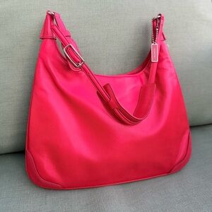 Coach🔥 Rare Vintage 8312 Nappa Girlie Y2K Red Hobo Shoulder Bag